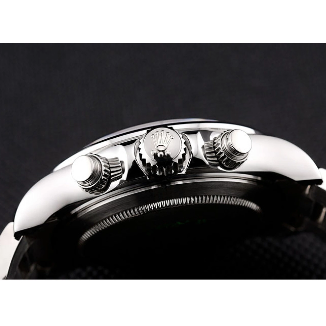 Aaa replica watch Swiss Dial Stainless Steel Rolex Black Bracelet Daytona 80296 0630